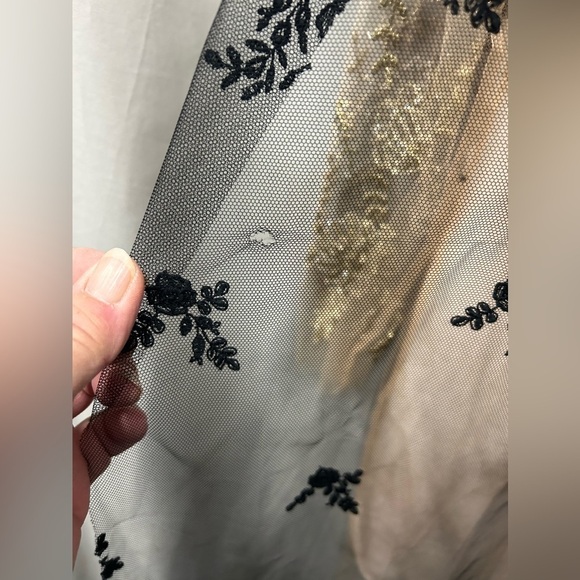 Stella McCartney Size 40 (US 4) Paneled Lace-trimmed Bead-embellished Dress - Picture 8 of 11